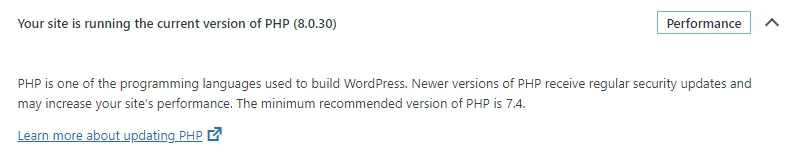 Weryfikacja aktualnej wersji PHP WordPress